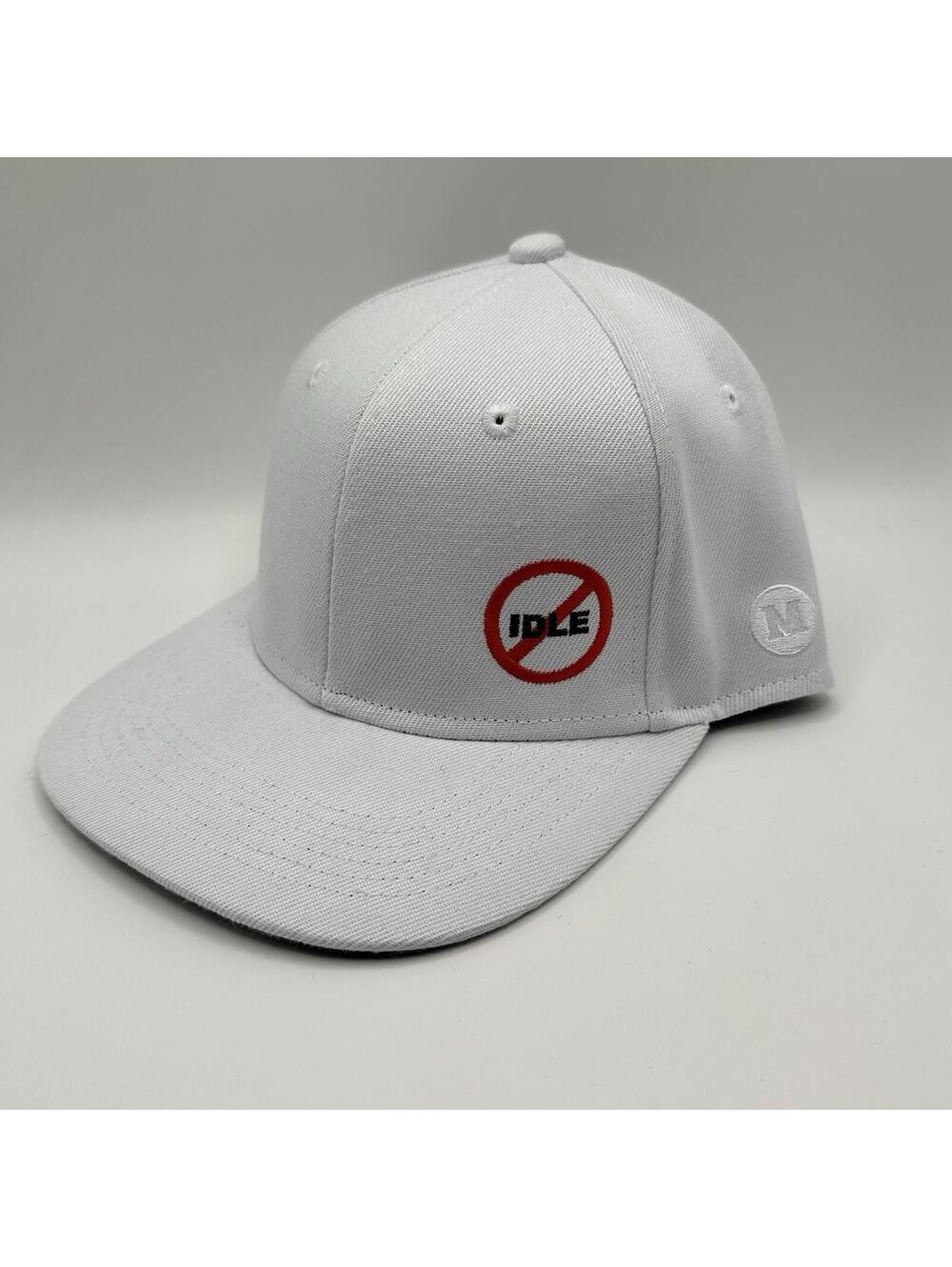 Mammoth Headwear No Idle White Snapback Hat One Size Fits Big